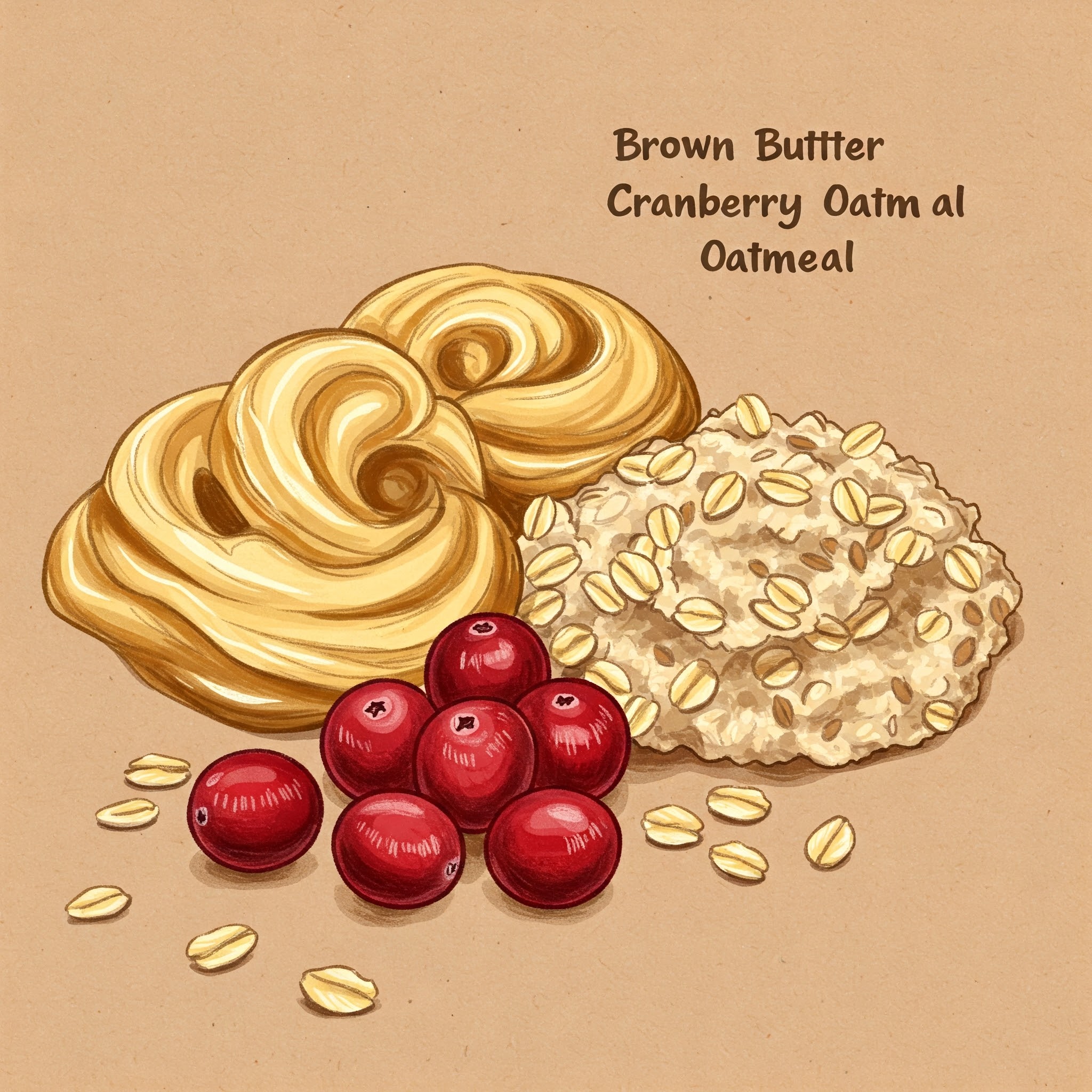 Brown Butter Cranberry Oatmeal Cookie